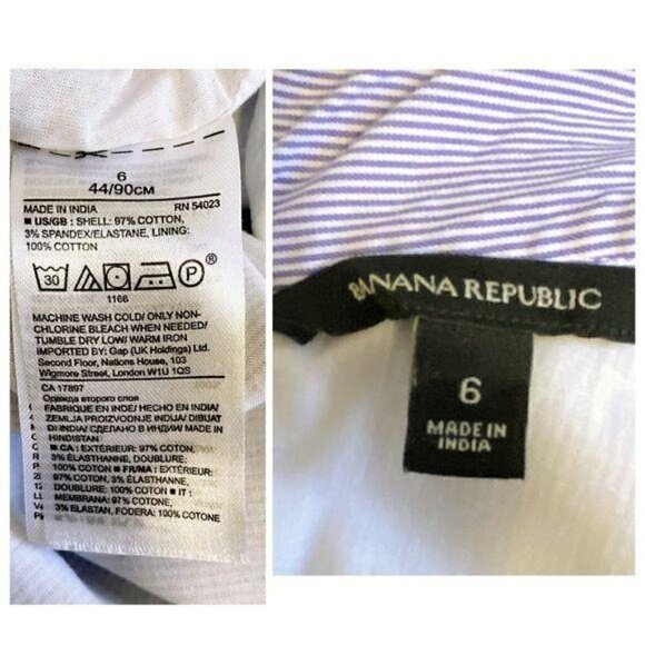 Banana Republic Sleeveless Striped Bow Neck Dress - Picture 8 of 9